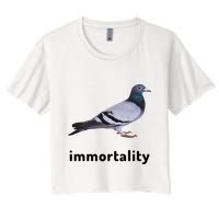 Immortality Pigeon Meme Oddly Weirdcore Crop Top