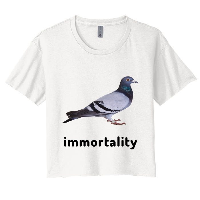 Immortality Pigeon Meme Oddly Weirdcore Crop Top