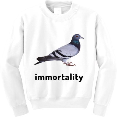 Immortality Pigeon Meme Oddly Weirdcore Kids Sweatshirt