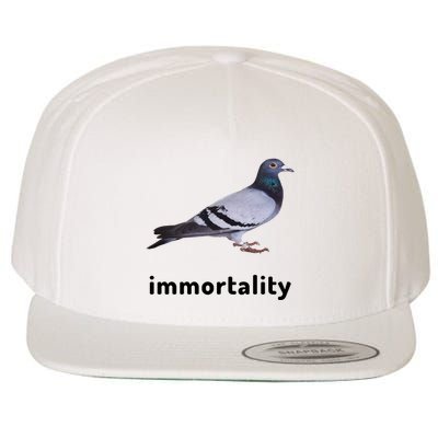 Immortality Pigeon Meme Oddly Weirdcore Wool Snapback Cap