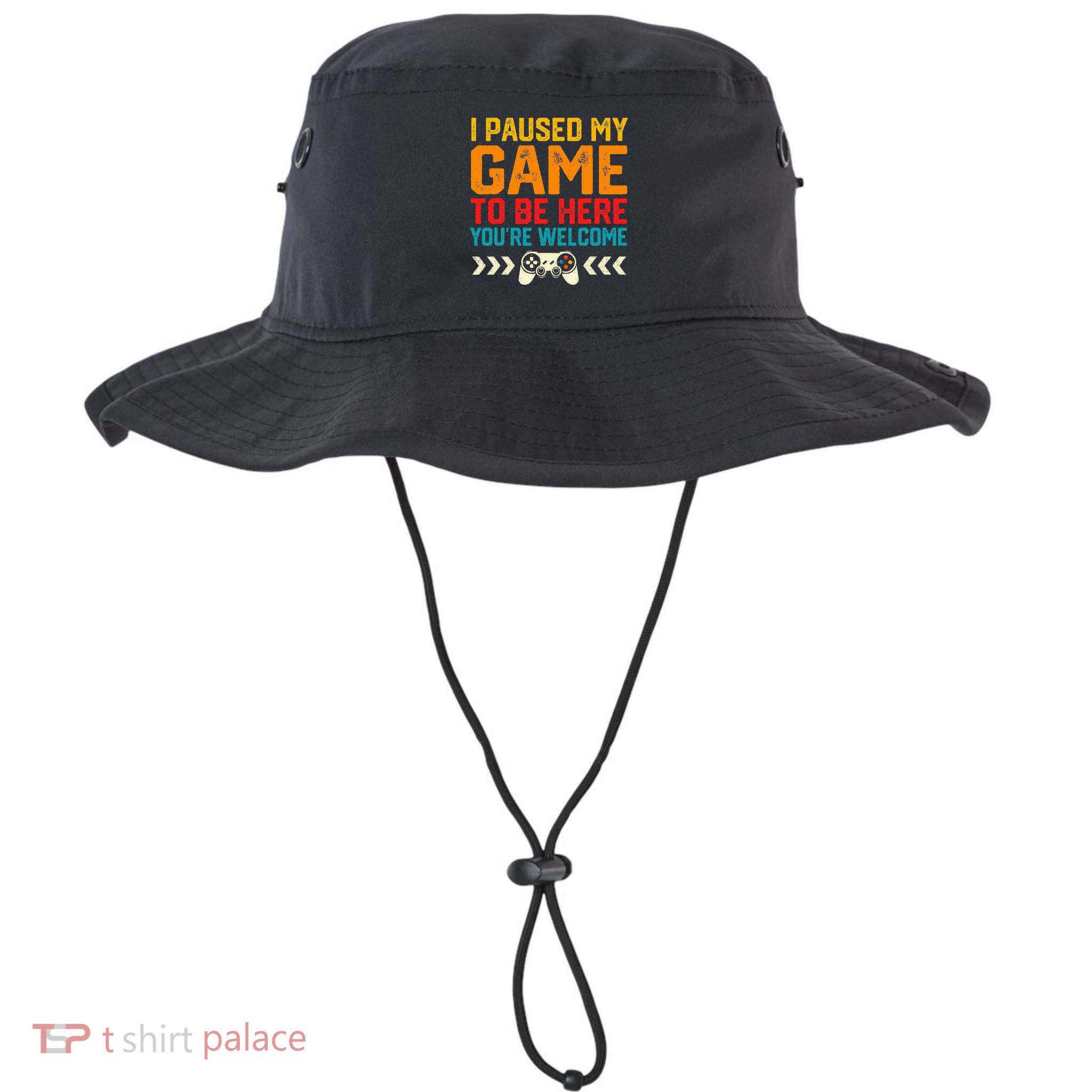 I Paused My Game To Be Here Funny Video Gamer  Bucket Hat