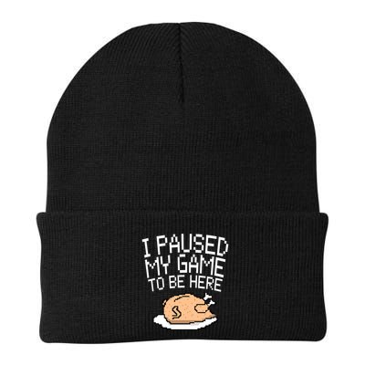 I Paused My Game To Be Here Pixel Turkey Beanie
