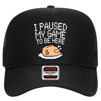 I Paused My Game To Be Here Pixel Turkey Trucker Hat