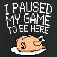 I Paused My Game To Be Here Pixel Turkey Trucker Hat