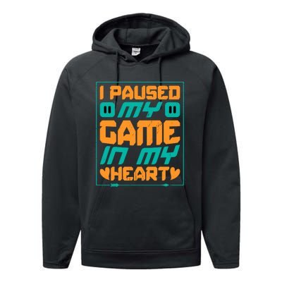 I Paused My Game T Performance Fleece Hoodie