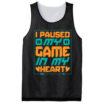 I Paused My Game T Mesh Reversible Basketball Jersey Tank