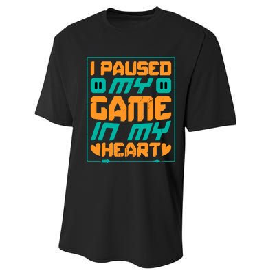 I Paused My Game T Performance Sprint T-Shirt