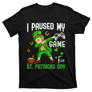 I Paused My Game For St Patricks Day Dabbing Leprechaun Boys T-Shirt