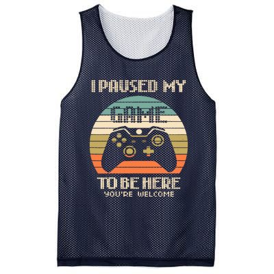 I Paused My Game To Be Here You're Welcom Mesh Reversible Basketball Jersey Tank