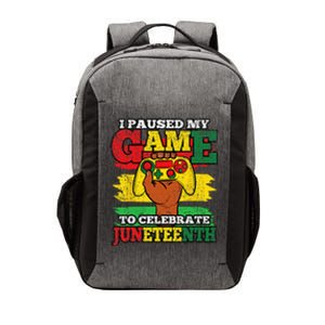 I Paused My Game Juneteenth Black History African Gamer Vector Backpack