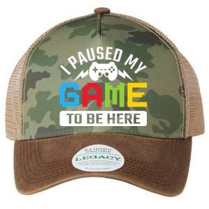 I Paused My Game To Be Here Youre Welcome Retro Gamer Gift Legacy Tie Dye Trucker Hat