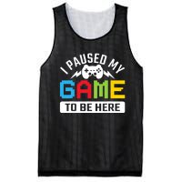 I Paused My Game To Be Here Youre Welcome Retro Gamer Gift Mesh Reversible Basketball Jersey Tank