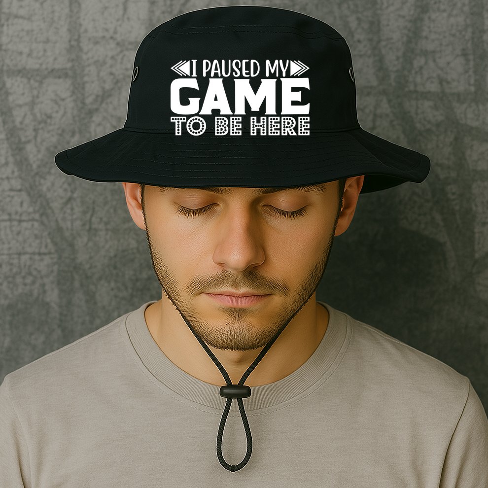 I Paused My Game T Bucket Hat