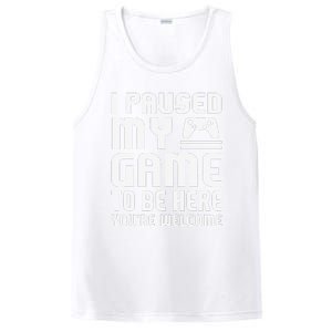 I Paused My Game To Be Here  Funny Video Gamers Gift  PosiCharge Competitor Tank