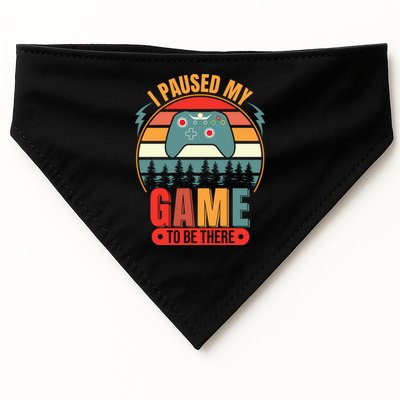I Paused My Game USA-Made Doggie Bandana