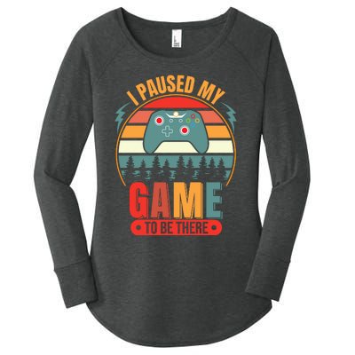 I Paused My Game Women's Perfect Tri Tunic Long Sleeve Shirt