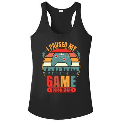 I Paused My Game Ladies PosiCharge Competitor Racerback Tank