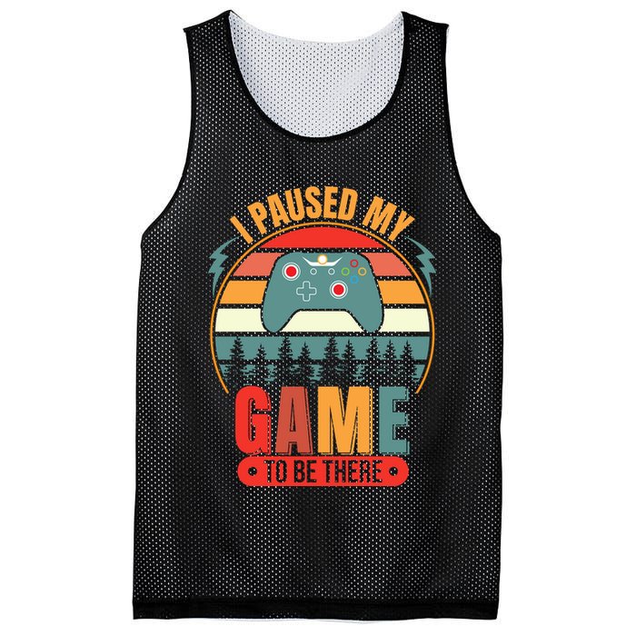 I Paused My Game Mesh Reversible Basketball Jersey Tank