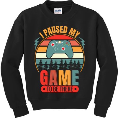 I Paused My Game Kids Sweatshirt