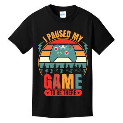 I Paused My Game Kids T-Shirt