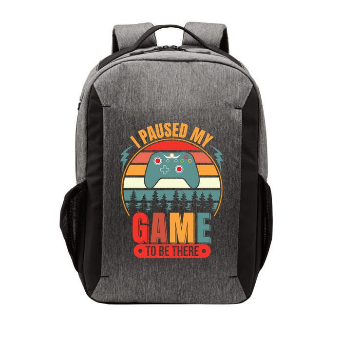 I Paused My Game Vector Backpack
