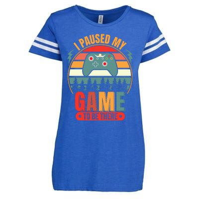 I Paused My Game Enza Ladies Jersey Football T-Shirt