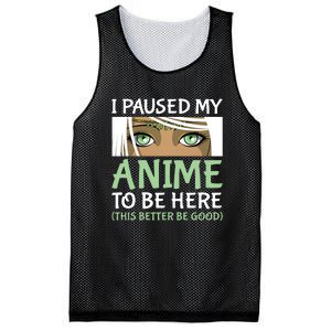 I Paused My Anime To Be Here Otaku Fantasy Anime Girl Gift Mesh Reversible Basketball Jersey Tank