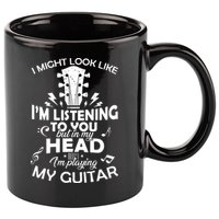 I'm Playing My Guitar 11oz C Handle Ceramic Mug