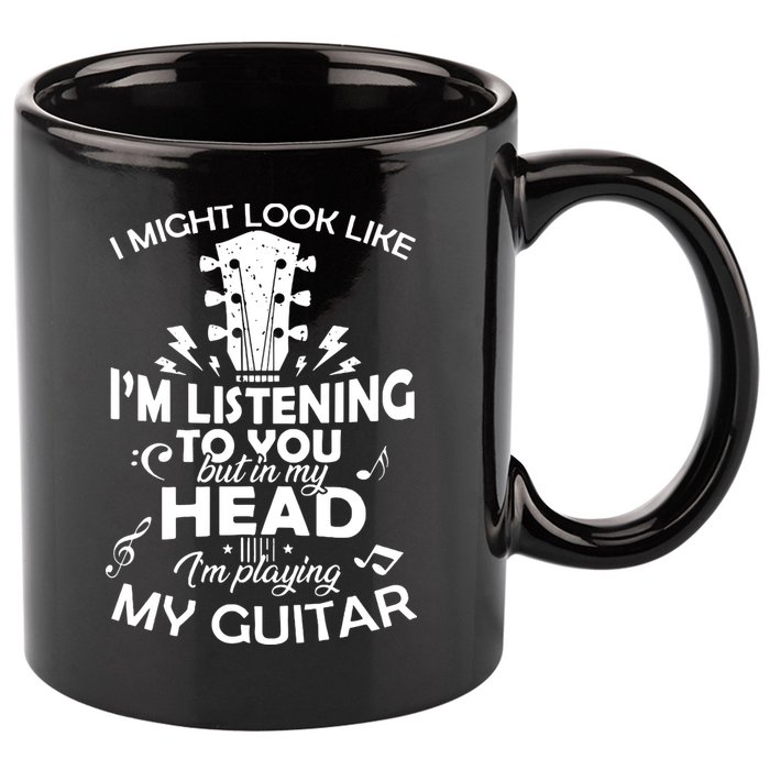 I'm Playing My Guitar 11oz C Handle Ceramic Mug