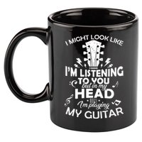 I'm Playing My Guitar 11oz C Handle Ceramic Mug