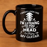 I'm Playing My Guitar 11oz C Handle Ceramic Mug