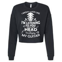 I'm Playing My Guitar Cropped Pullover Crew