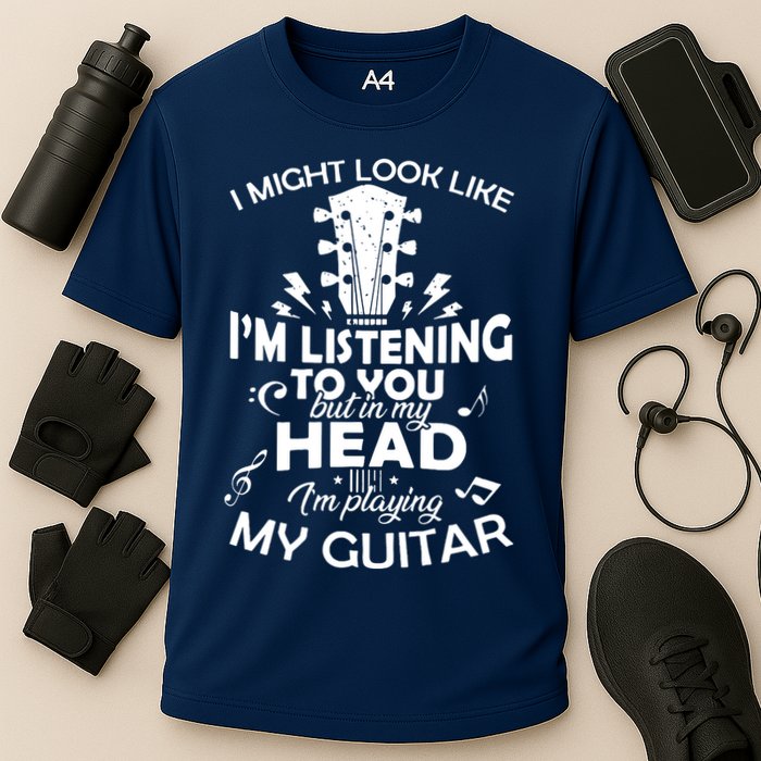 I'm Playing My Guitar Cooling Performance Crew T-Shirt
