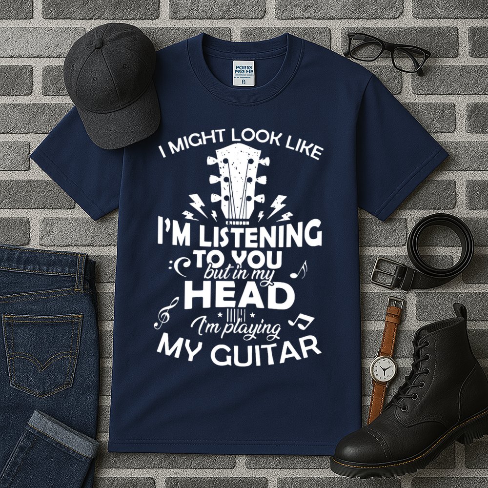 I'm Playing My Guitar Tall T-Shirt