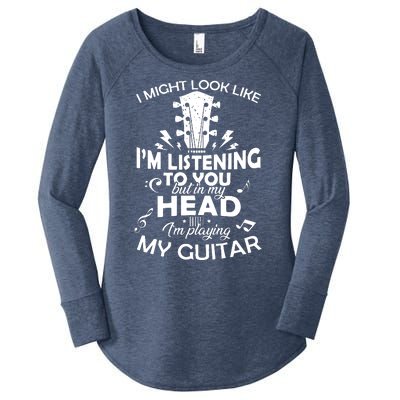 I'm Playing My Guitar Women's Perfect Tri Tunic Long Sleeve Shirt