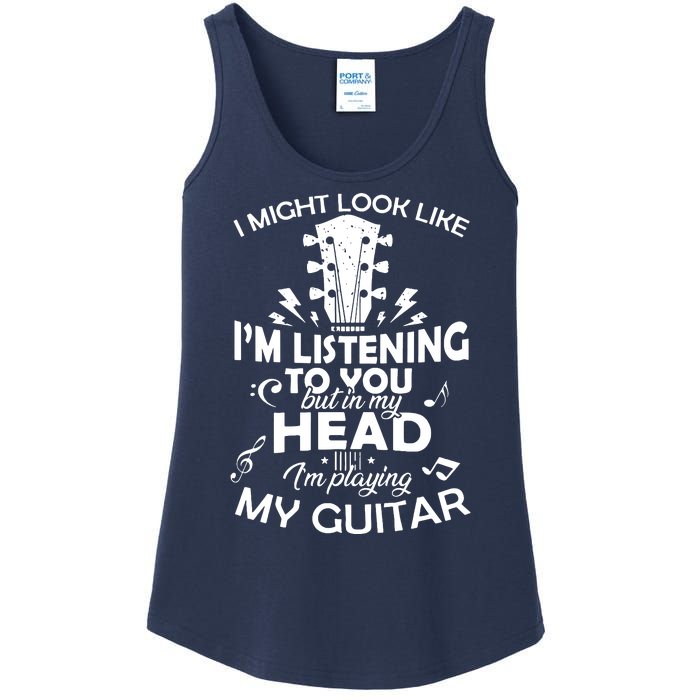 I'm Playing My Guitar Ladies Essential Tank