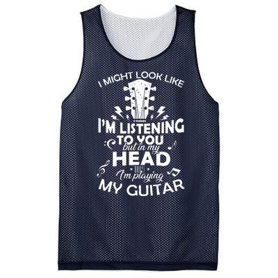 I'm Playing My Guitar Mesh Reversible Basketball Jersey Tank