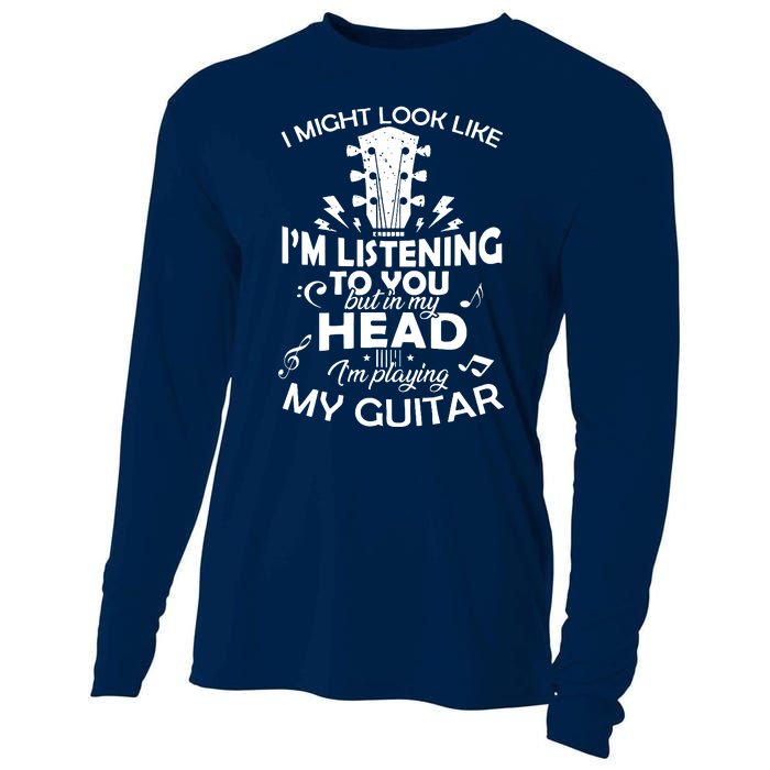 I'm Playing My Guitar Cooling Performance Long Sleeve Crew