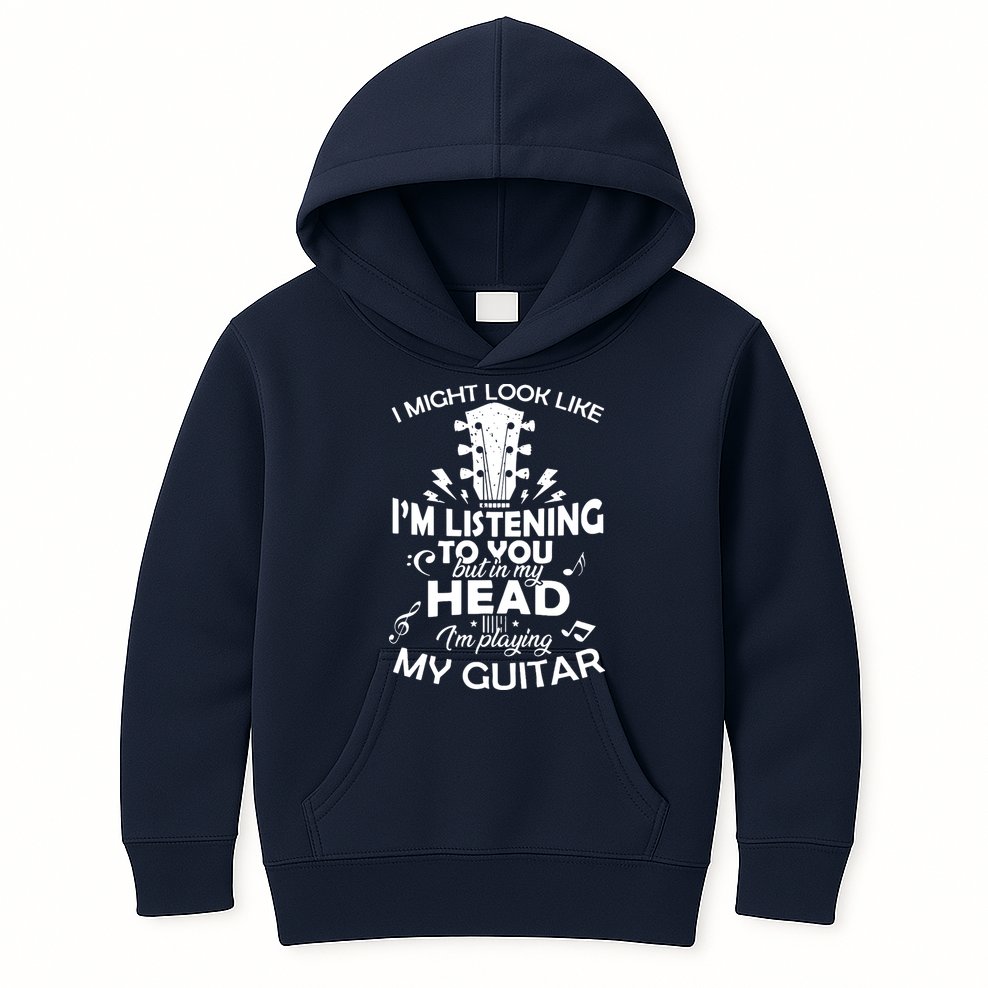 I'm Playing My Guitar Kids Hoodie