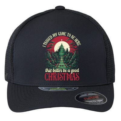 I Paused My Game To Be Here Christmas Video Gamers Christmas Gift Flexfit Unipanel Trucker Cap