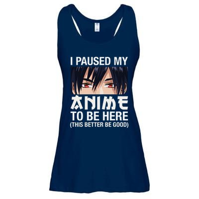 I Paused My Anime To Be Here Japan Kawaii Manga Anime Gifts Ladies Essential Flowy Tank
