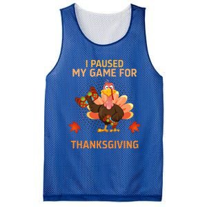 I Paused My Game For Thanksgiving Gamer Turkey Mesh Reversible Basketball Jersey Tank