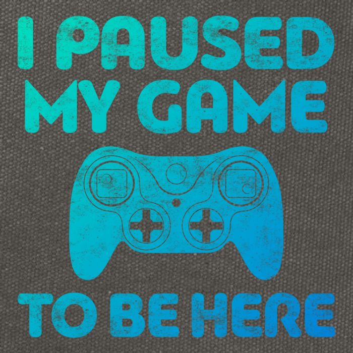 I Paused My Game To Be Here Gift Video Gamer Funny Gift Great Gift Cotton Canvas Backpack