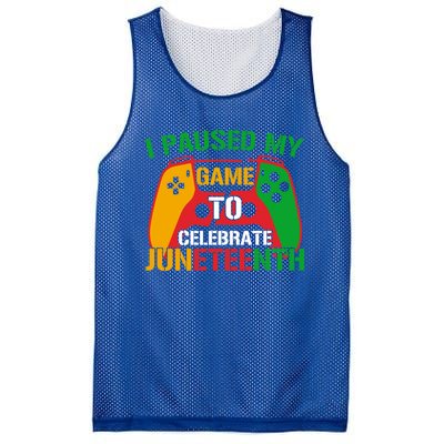 I Paused My Game To Celebrate Junenth Black History Month Gift Mesh Reversible Basketball Jersey Tank