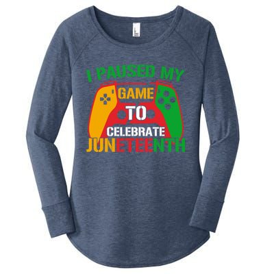 I Paused My Game To Celebrate Junenth Black History Month Gift Women's Perfect Tri Tunic Long Sleeve Shirt