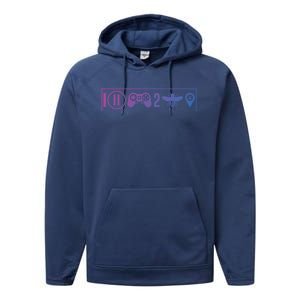 I Paused My Game To Be Here Funny Gamer Gift Performance Fleece Hoodie