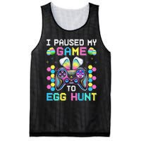 I Paused My Game To Egg Hunt Easter Funny Gamer Mesh Reversible Basketball Jersey Tank