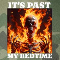 ItS Past My Bedtime Funny Skeleton Meme Flames Ironic Tired Legacy Tie Dye Trucker Hat
