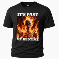 ItS Past My Bedtime Funny Skeleton Meme Flames Ironic Tired Performance Shirt