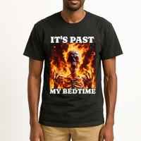 ItS Past My Bedtime Funny Skeleton Meme Flames Ironic Tired Tall T-Shirt